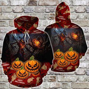 Scary pumpkin happy halloween scary night hoodie